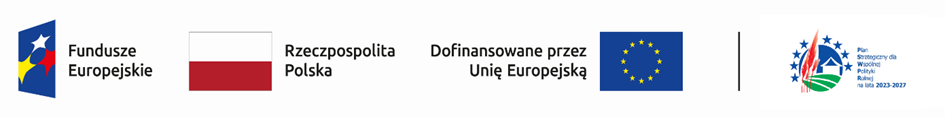 logotypy unijne - informacja o współfinansowaniu zadania ze środków Unii Europejskiej w ramach wielofunduszowej LSR.