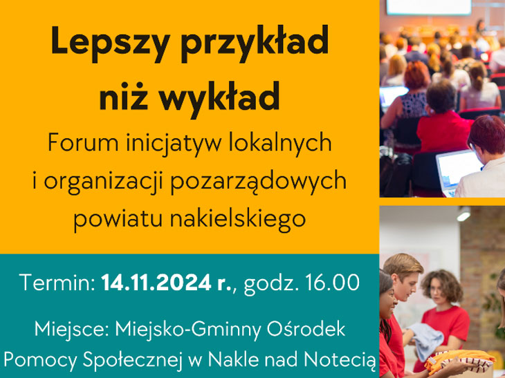 Lepszy przykład niż wykład! – zapraszamy na Forum inicjatyw lokalnych i organizacji pozarządowych